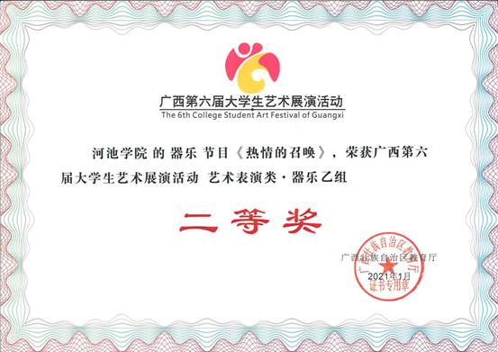 说明: 作品《热情的召唤》二等奖